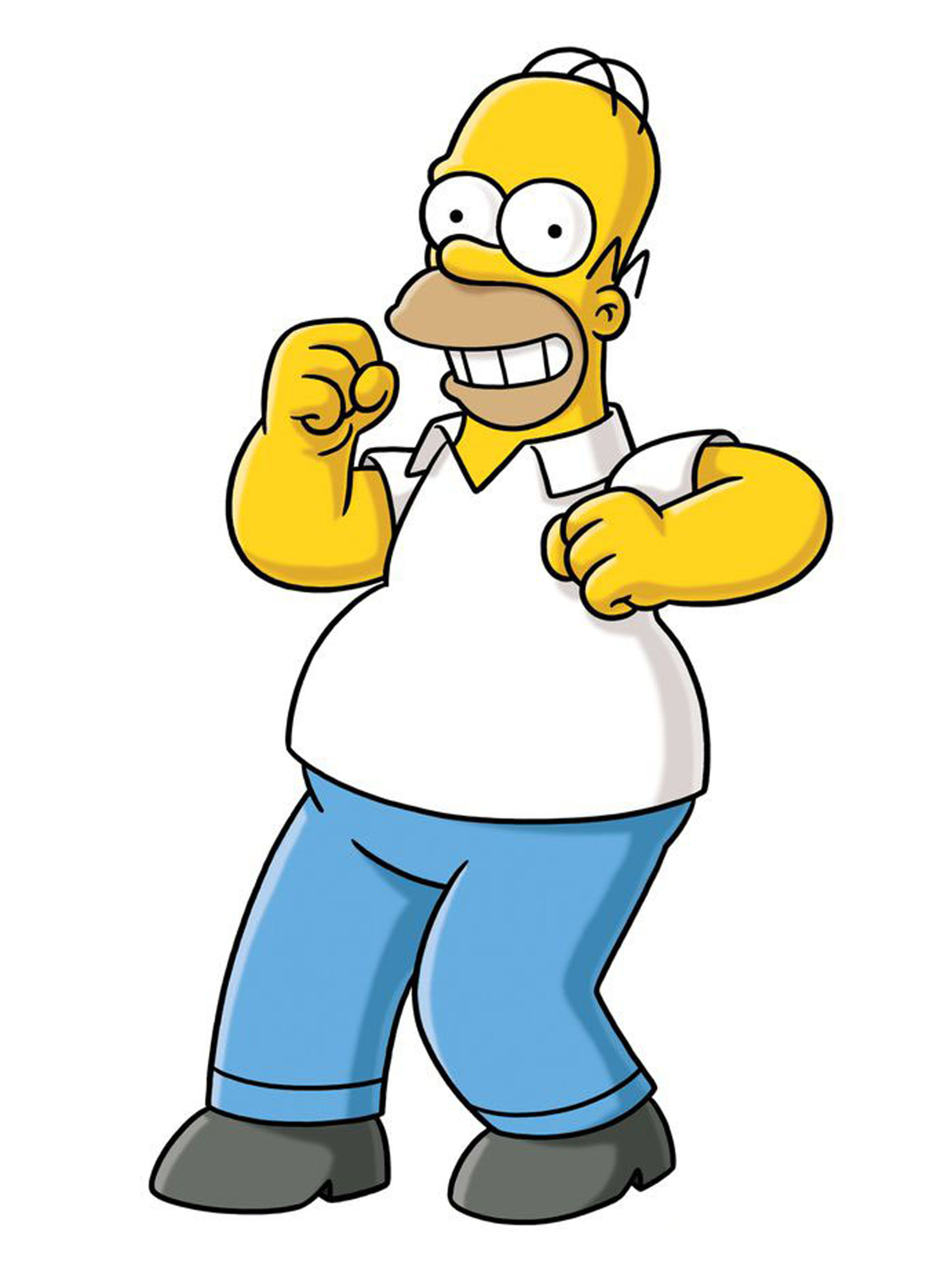 image of cartoon cool dad Homer Simpson